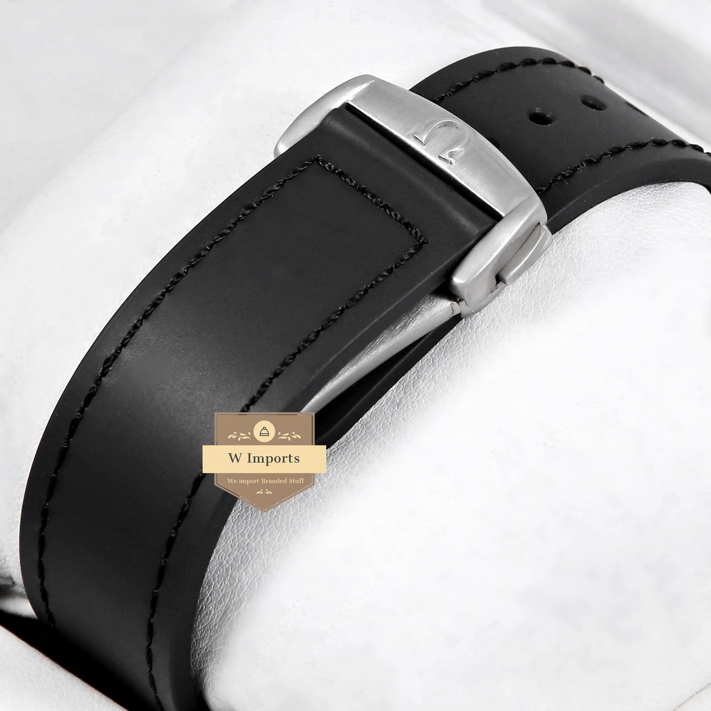 Latest Collection Chronograph Silver Case With Black Dial & Strap