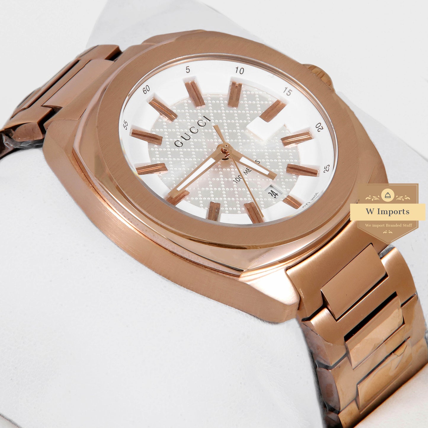 Latest Collection Rose Gold With White Dial
