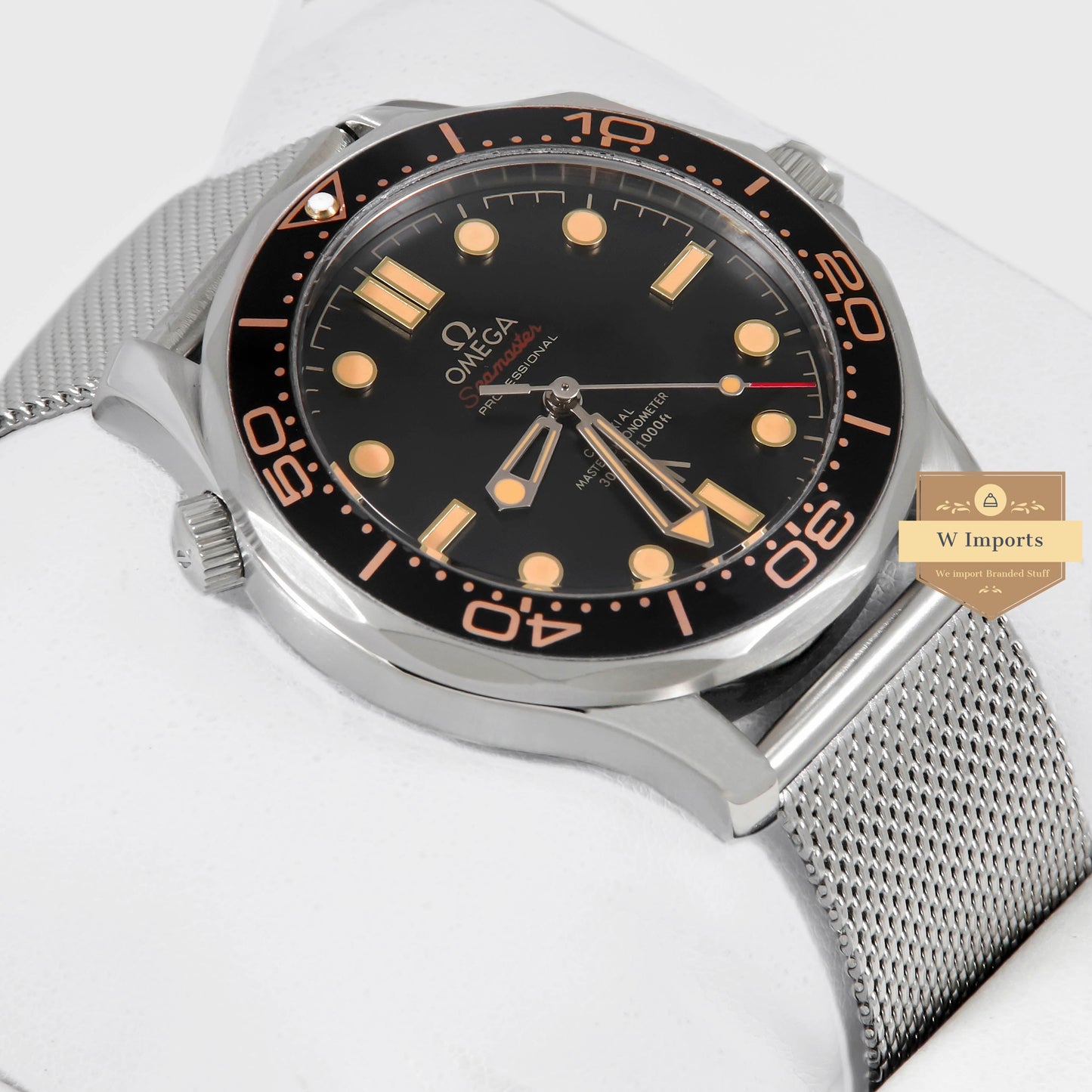 Latest Collection Silver With Black Dial Automatic Watch