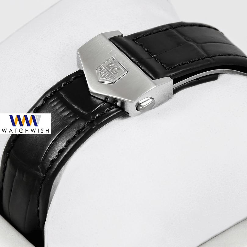 Latest Collection Chronograph Final Edition Silver Case Grey Dial Black Leather Strap