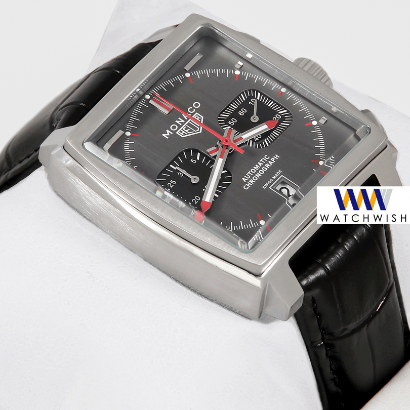 Latest Collection Chronograph Final Edition Silver Case Grey Dial Black Leather Strap