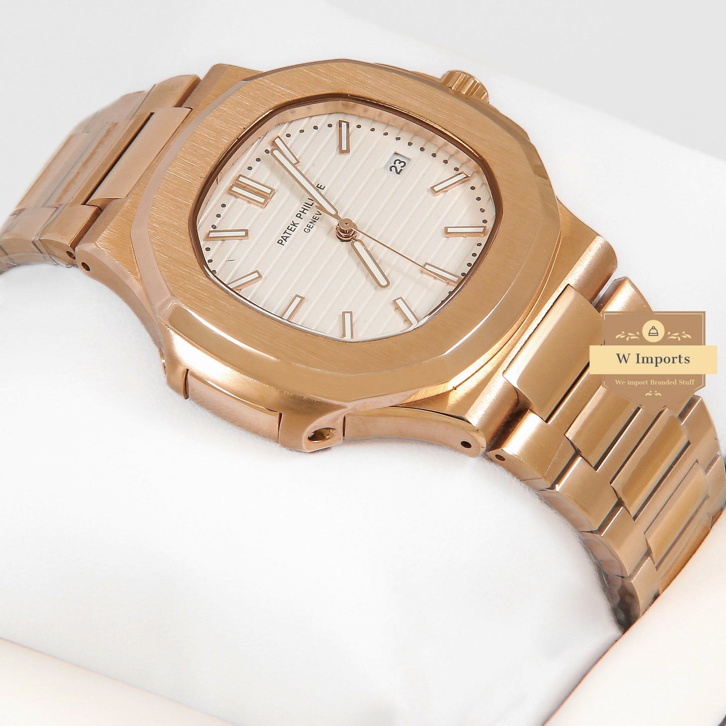 Latest Collection Rose Gold With White Dial Automatic Watch