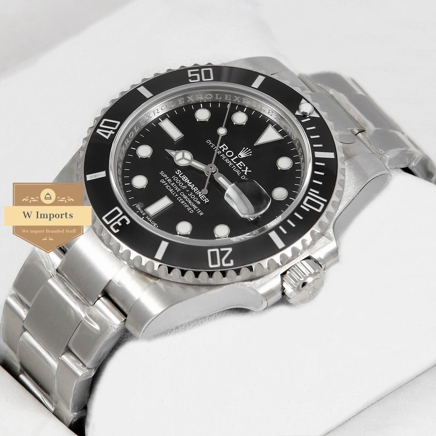 Latest Collection 40 Silver With Black Dial & Bezel Automatic Watch EW Made