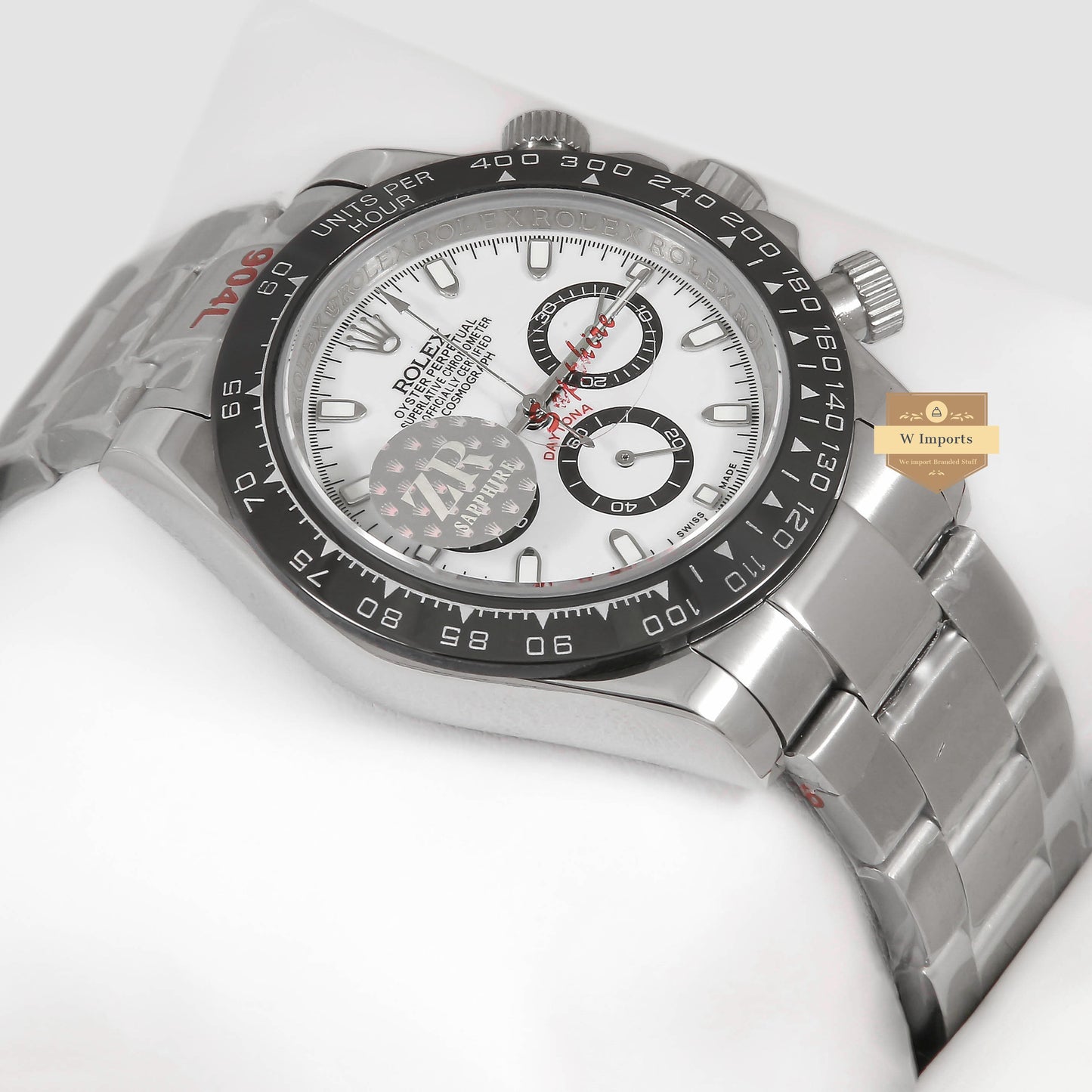 Latest Collection Chronograph 40 Silver With White Dial & Bezel ZR Factory