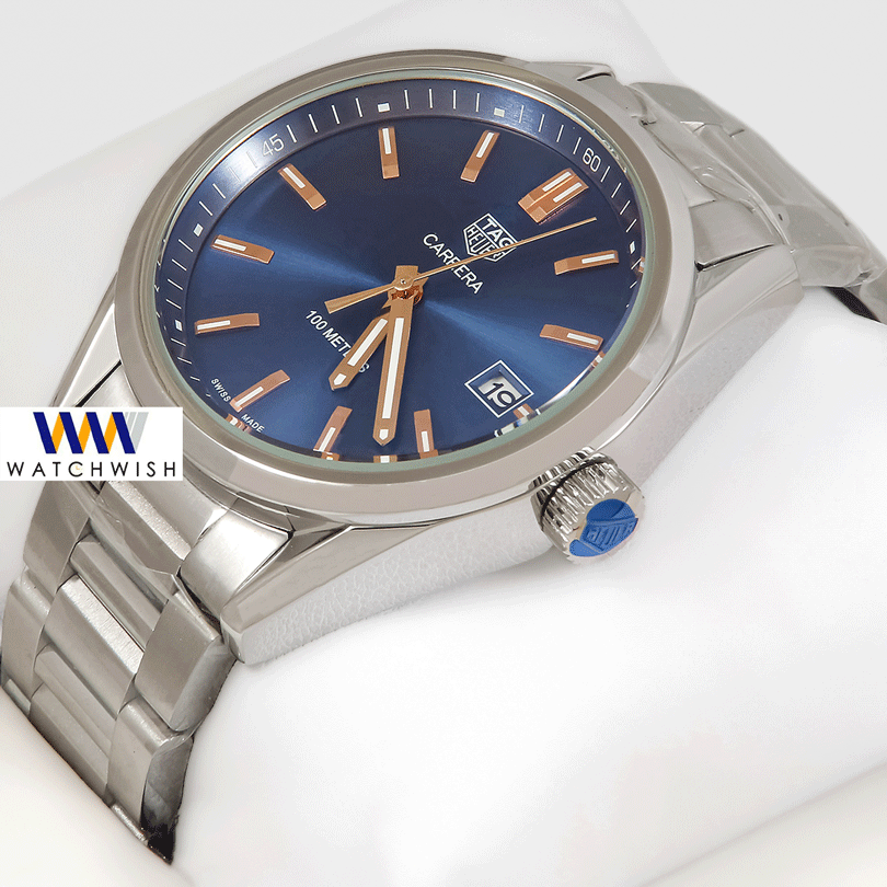 Latest Collection Silver Stainless Steel With Blue Dial