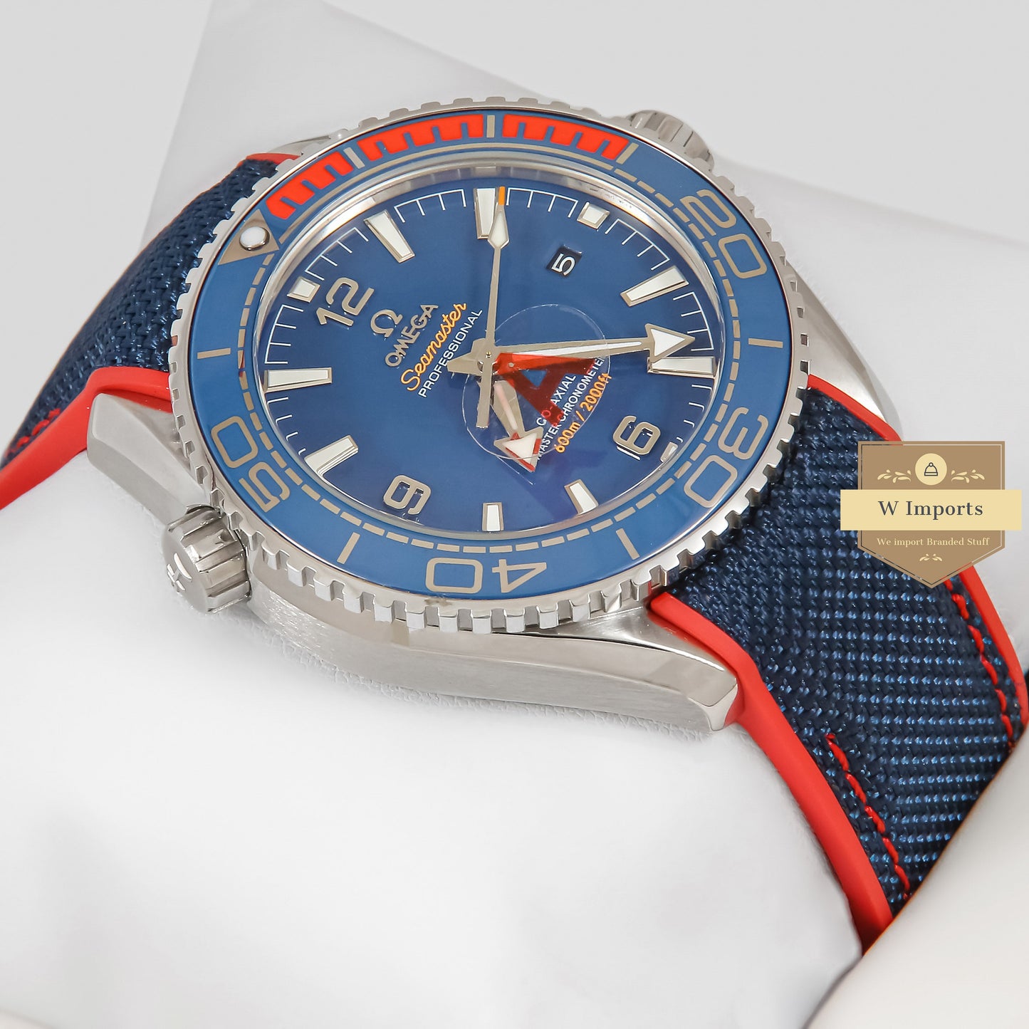Latest Collection Silver Case With Blue Dial & Parachute Strap