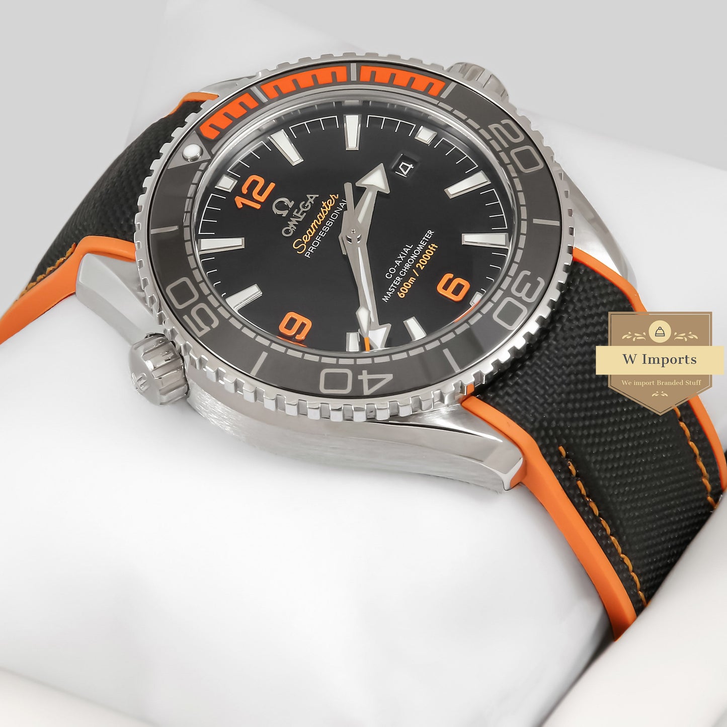 Latest Collection Silver Case With Black Dial & Parachute Strap