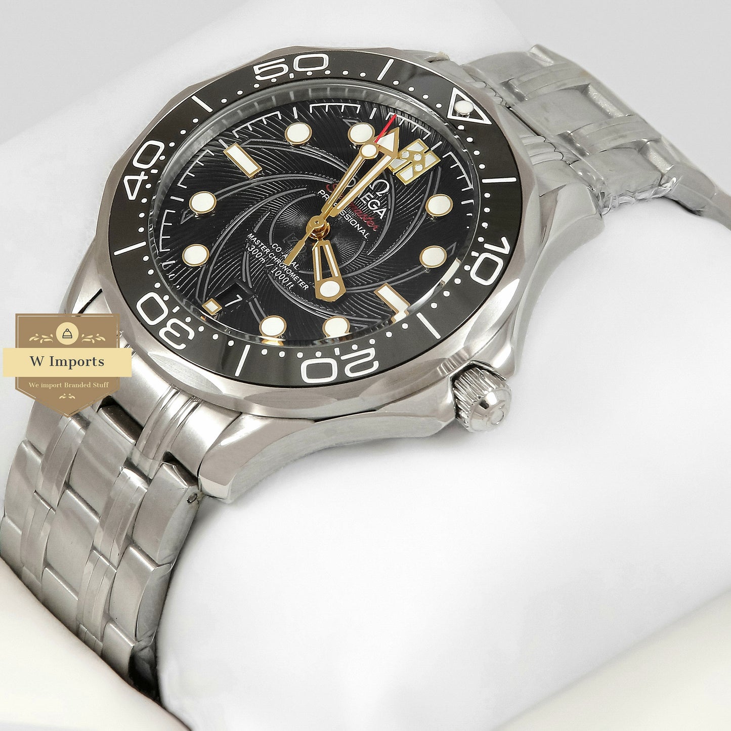 Latest Collection Silver With Black Dial Automatic Watch