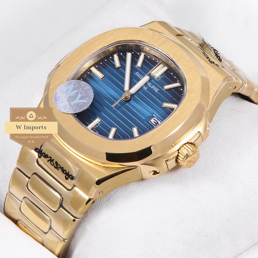 Latest Collection Yellow Gold With Blue Dial Automatic Watch