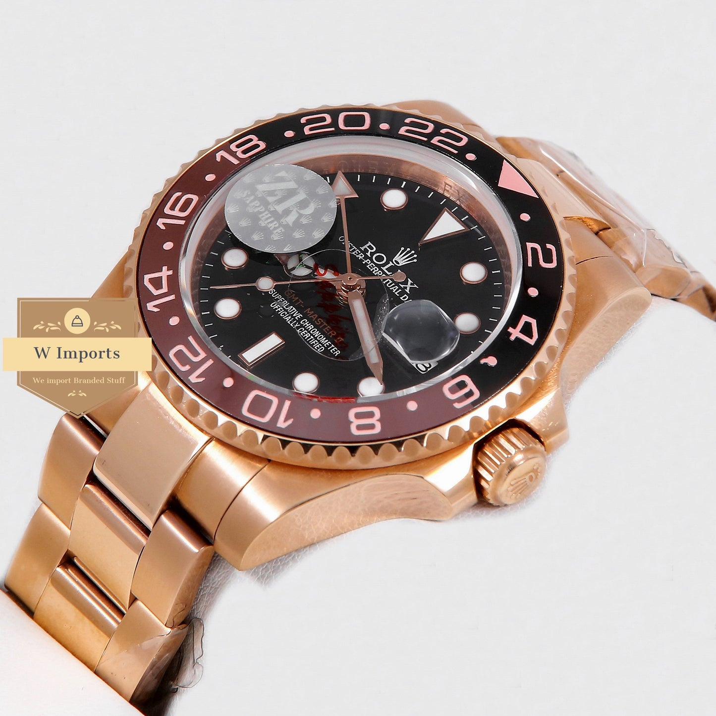 Latest Collection GMT 40 All Rose With Black Dial Automatic Watch ZR Factory