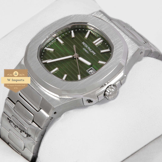 Latest Collection Silver With Green Dial Automatic Watch