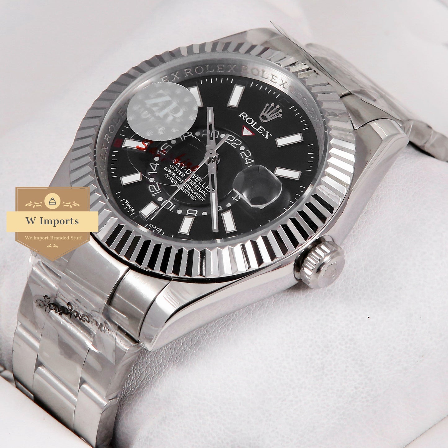 Latest Collection  42 Silver With Black Dial Automatic Watch ZR Factory