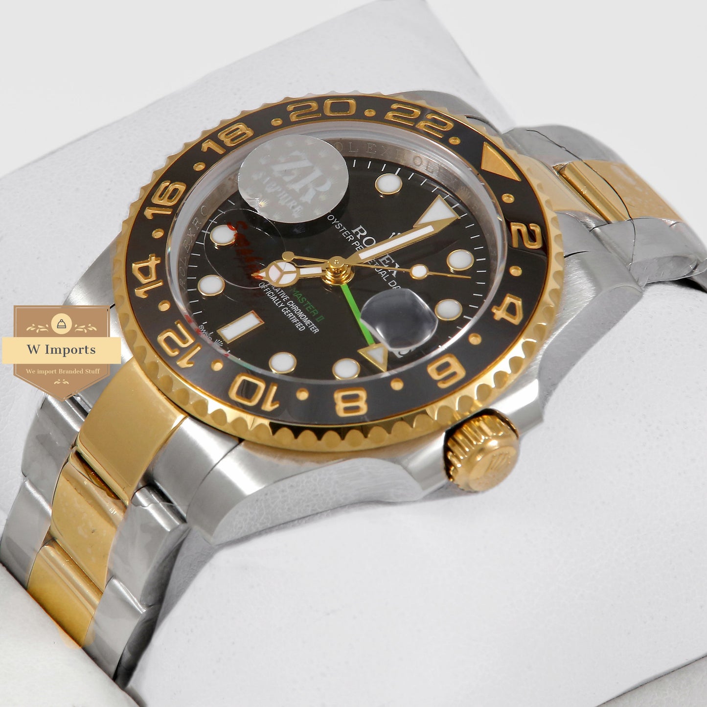 Latest Collection GMT 40 Two Tone Yellow Gold With Black Dial & Bezel Automatic Watch ZR Factory