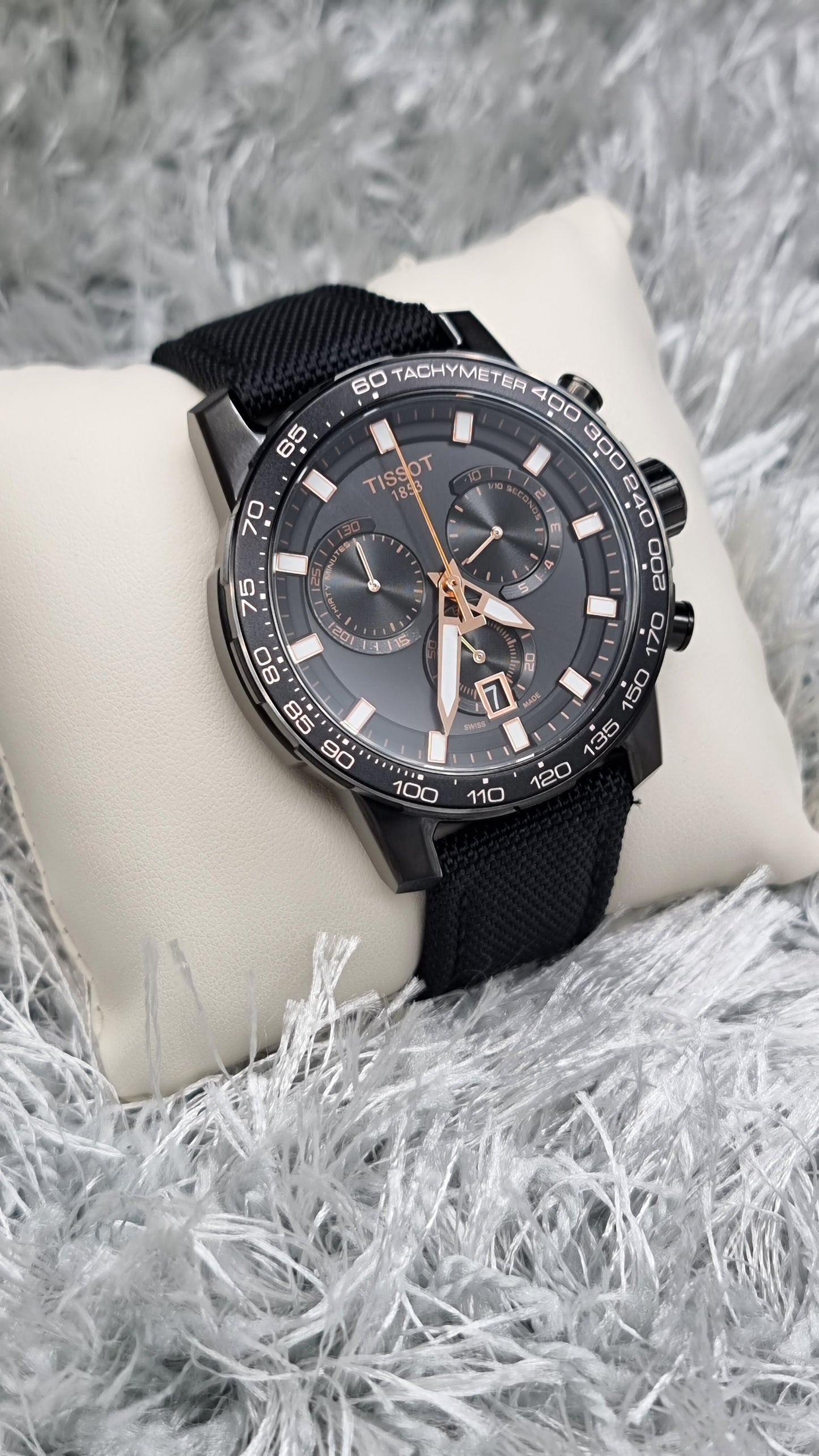 New Collection Black With Black Dial Chronograph Watch