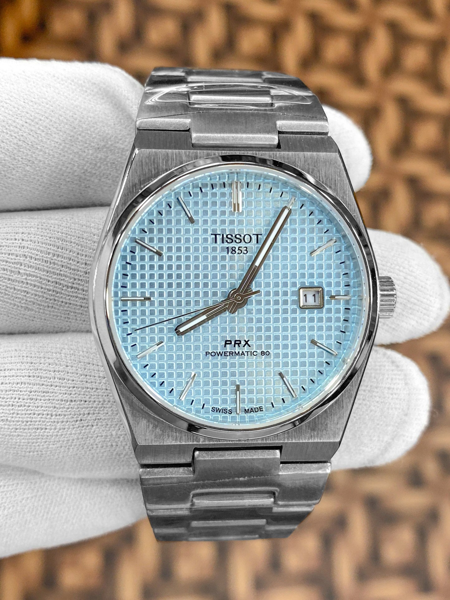 Latest Collection Prx Silver Stainless Steel With Blue Dial Quartz Watch