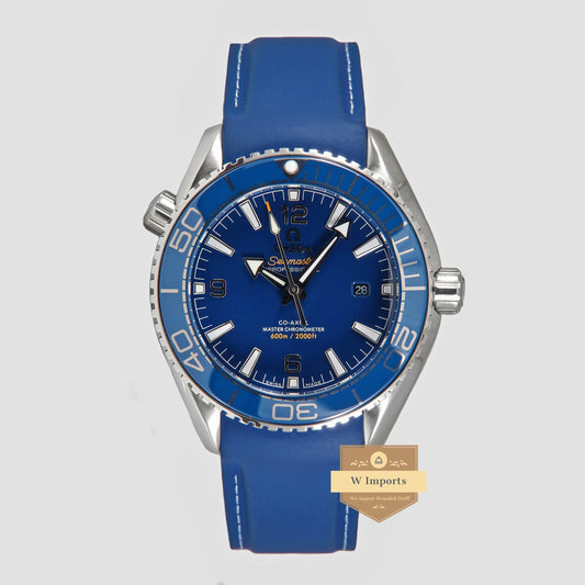 Latest Collection Chronometer Silver Case With Blue & Rubber Strap Automatic Watch