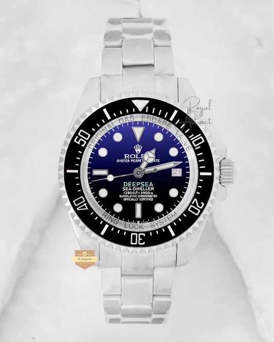 Latest Collection 44 Silver With Shaded Blue Dial Automatic Watch ZR Factory