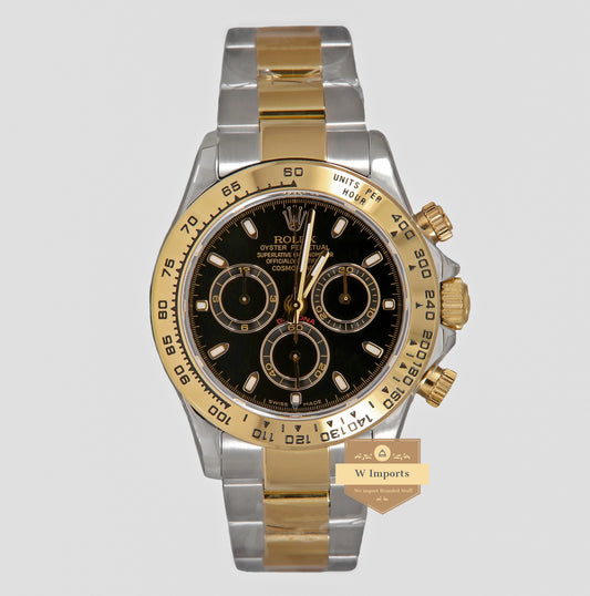 Latest Collection 40 Two Tone Yellow Gold With Black Dial Automatic Watch EW Made