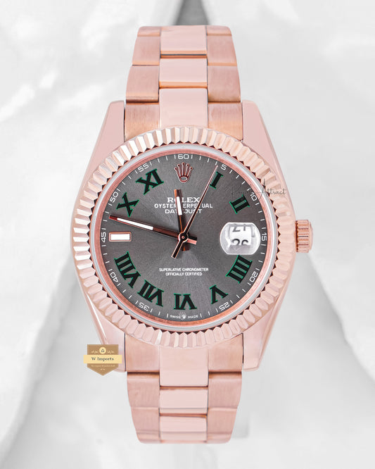 Latest Collection 41  Rose Gold With Gray Dial Automatic Watch Rx Made