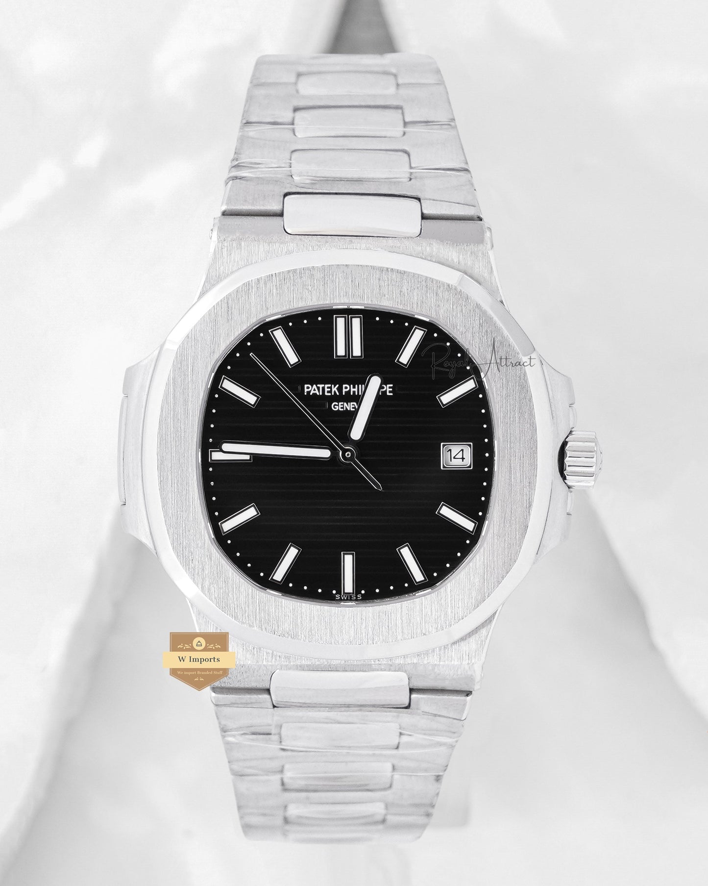 Latest Collection Silver With Black Dial Automatic Watch