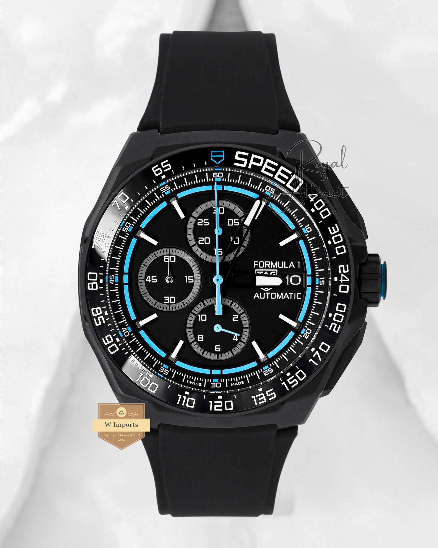 Chronograph All Black Case With Dial And Strap