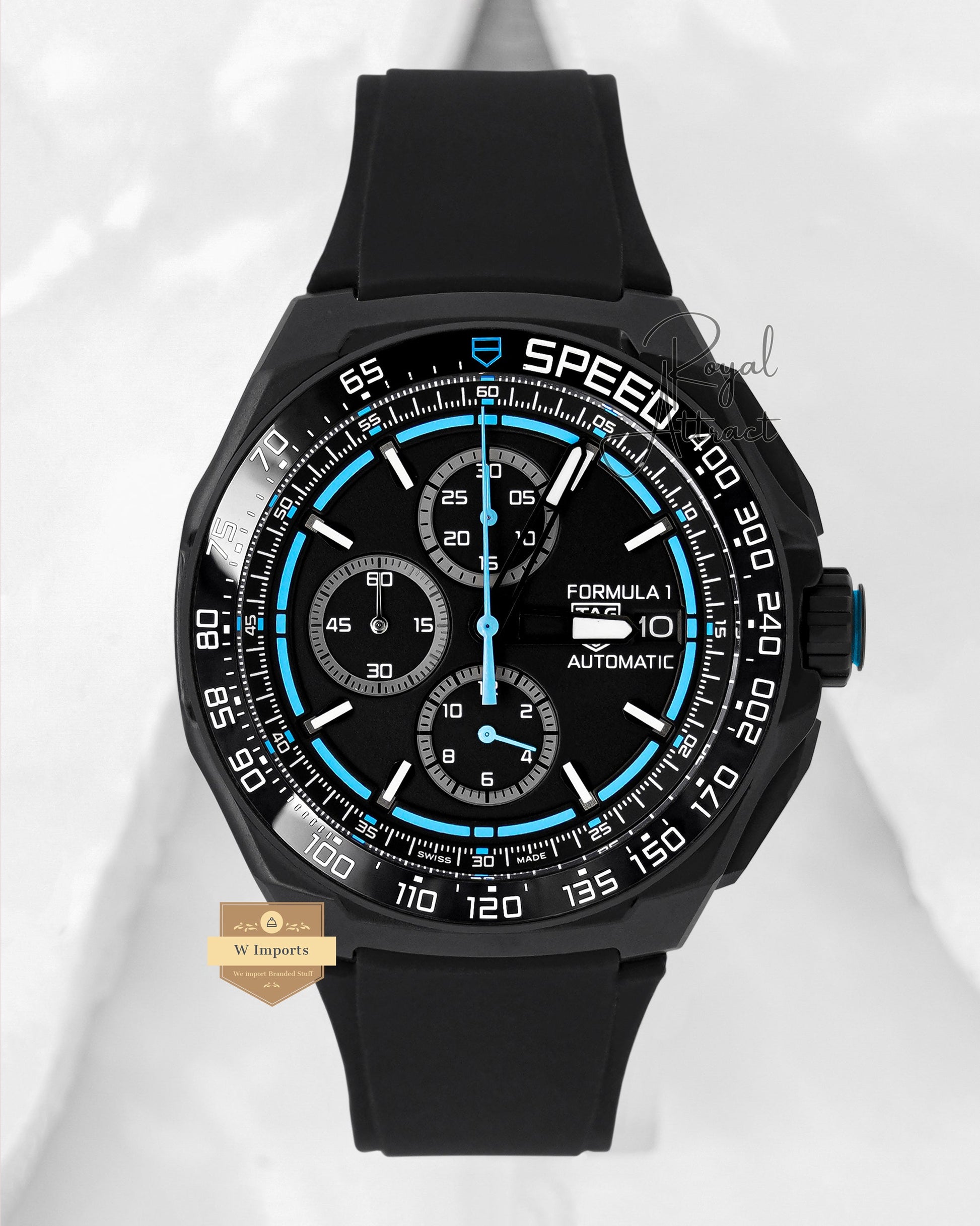 Chronograph All Black Case With Dial And Strap