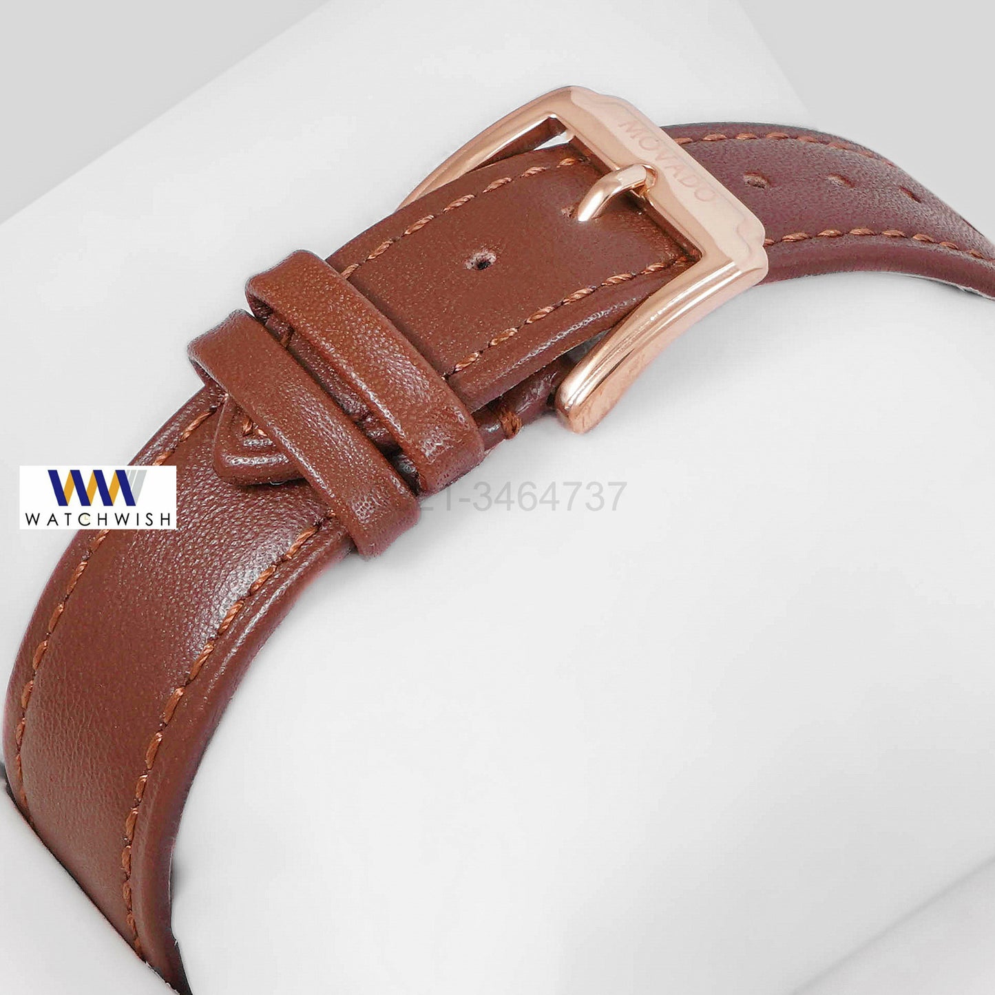 LATEST COLLECTION ROSE GOLD CASE WITH BLACK DIAL & LEATHER STRAP LADIES WATCH