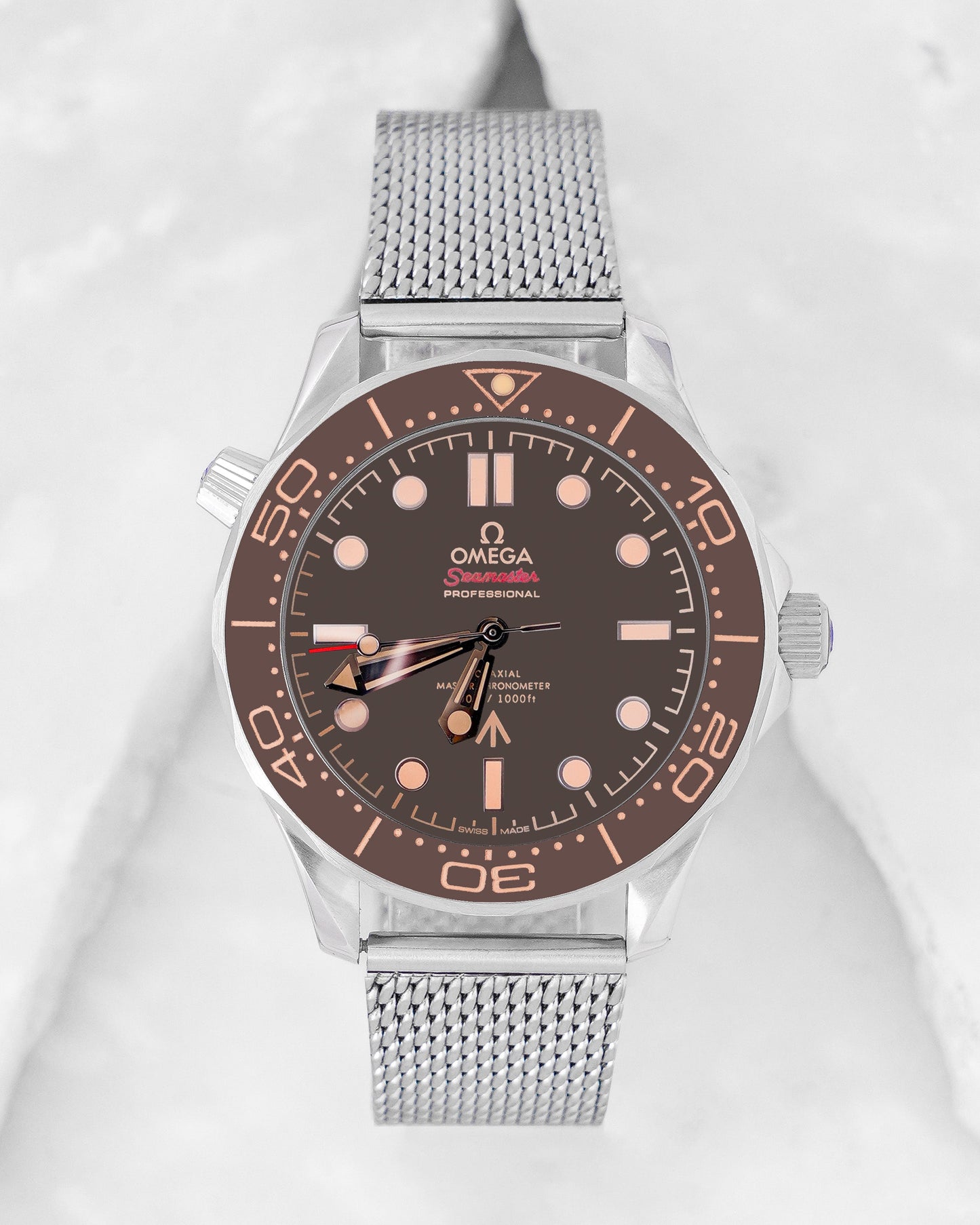 New Collection Silver With Black Dial Automatic Watch