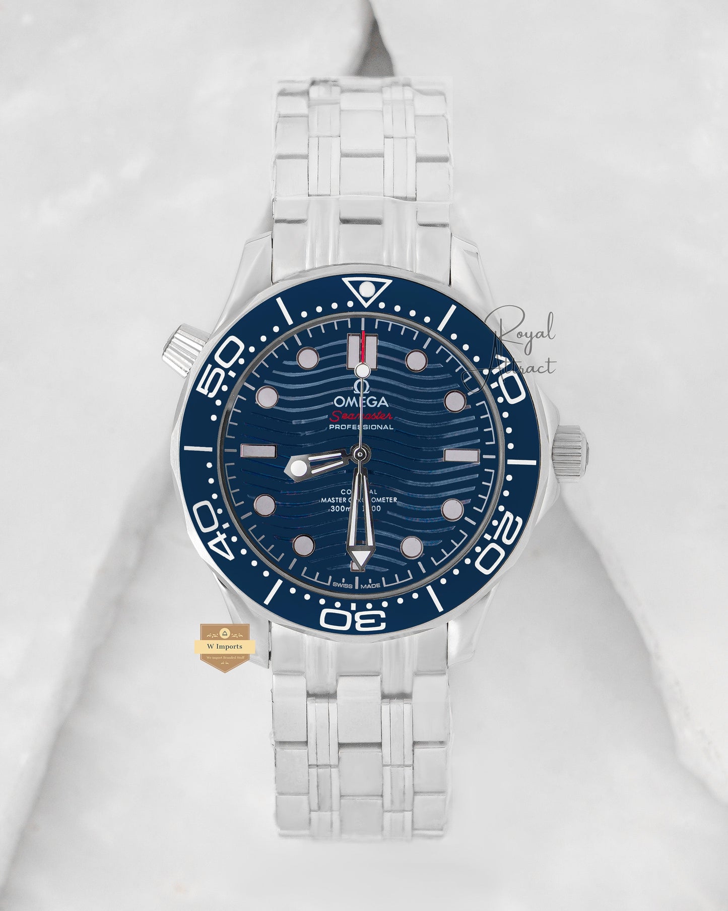 Latest Collection  Silver With Blue Dial Automatic Watch