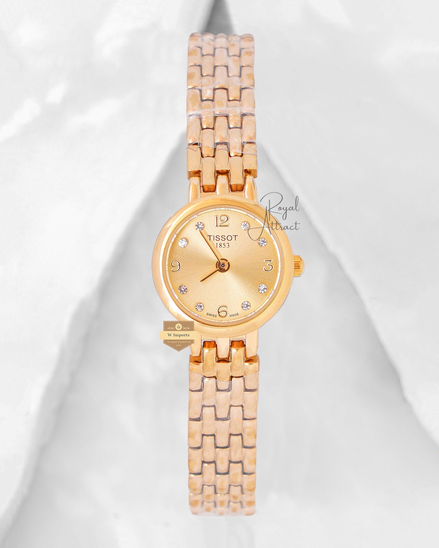 Latest Collection All Yellow Gold With Dial Ladies Small Size Watch