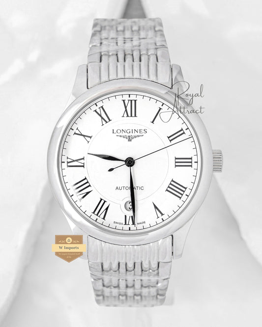 Latest Collection Silver Chain With White Dial Automatic Watch