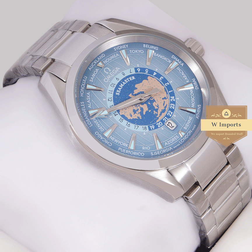 Latest Collection Silver With Blue Dial Chain Watch