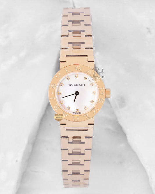 Latest Collection Yellow Gold With Mother of pearl Dial Ladies Watch