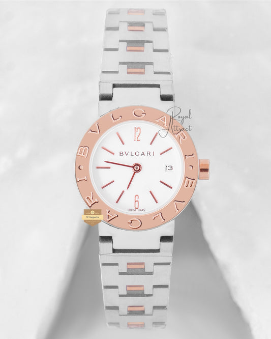 Latest Collection Two Tone Rose Gold With Mother Of Pearl Dial Ladies Watch