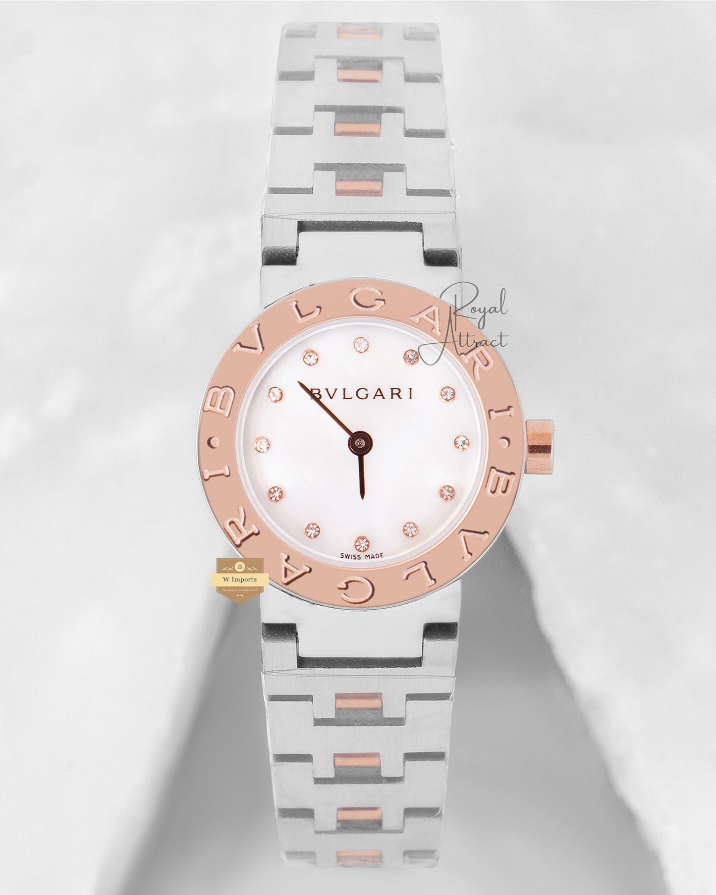 Latest Collection Two Tone Rose Gold With Mother Of Pearl Dial Ladies Watch