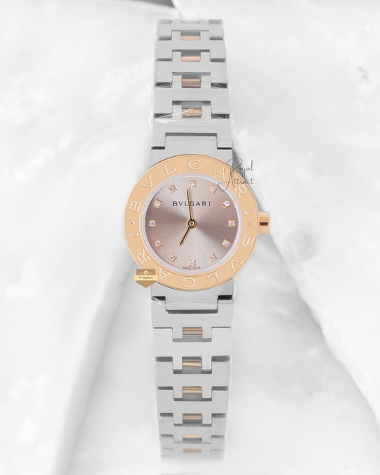 Latest Collection Two Tone Yellow Gold With Peach Dial Ladies Watch