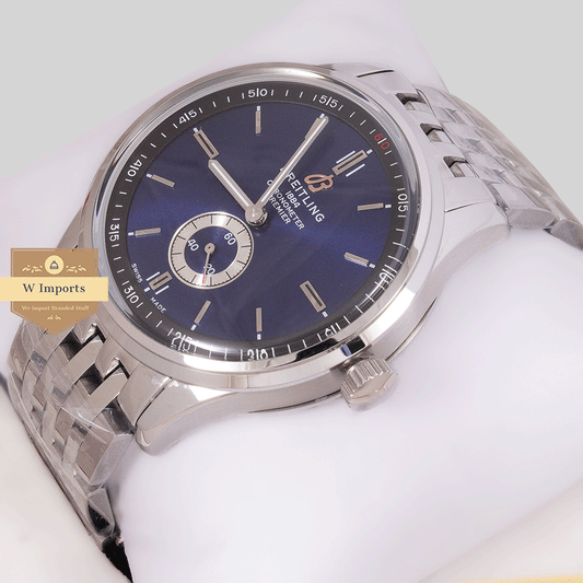 Latest Collection Down Second Silver With Blue Dial Watch