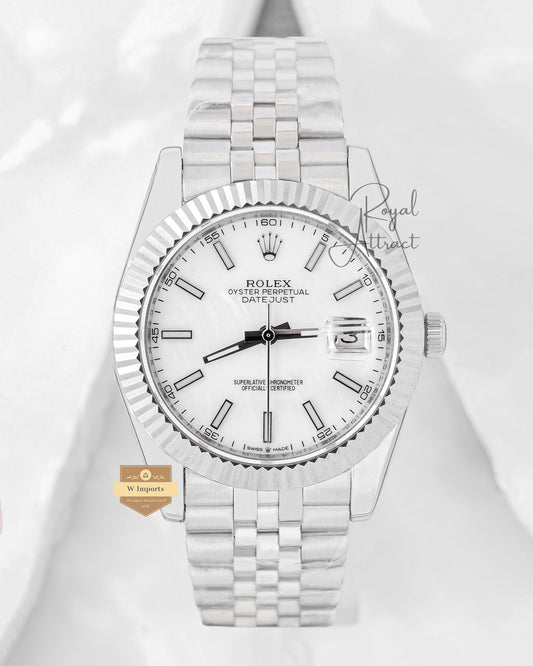 Latest Collection 41 Silver With Mother Of Pearl Dial Automatic Watch V3 Made