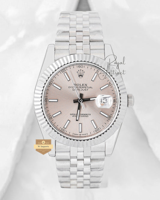 Latest Collection 41 Silver With Gray Dial Automatic Watch V3 Made
