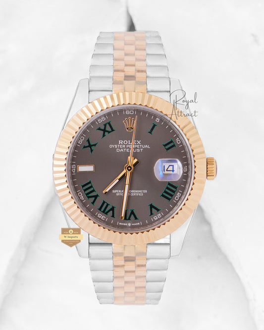 New Collection 40 Two Tone Yellow Gold With Gray Dial Roman Figure V3 Made