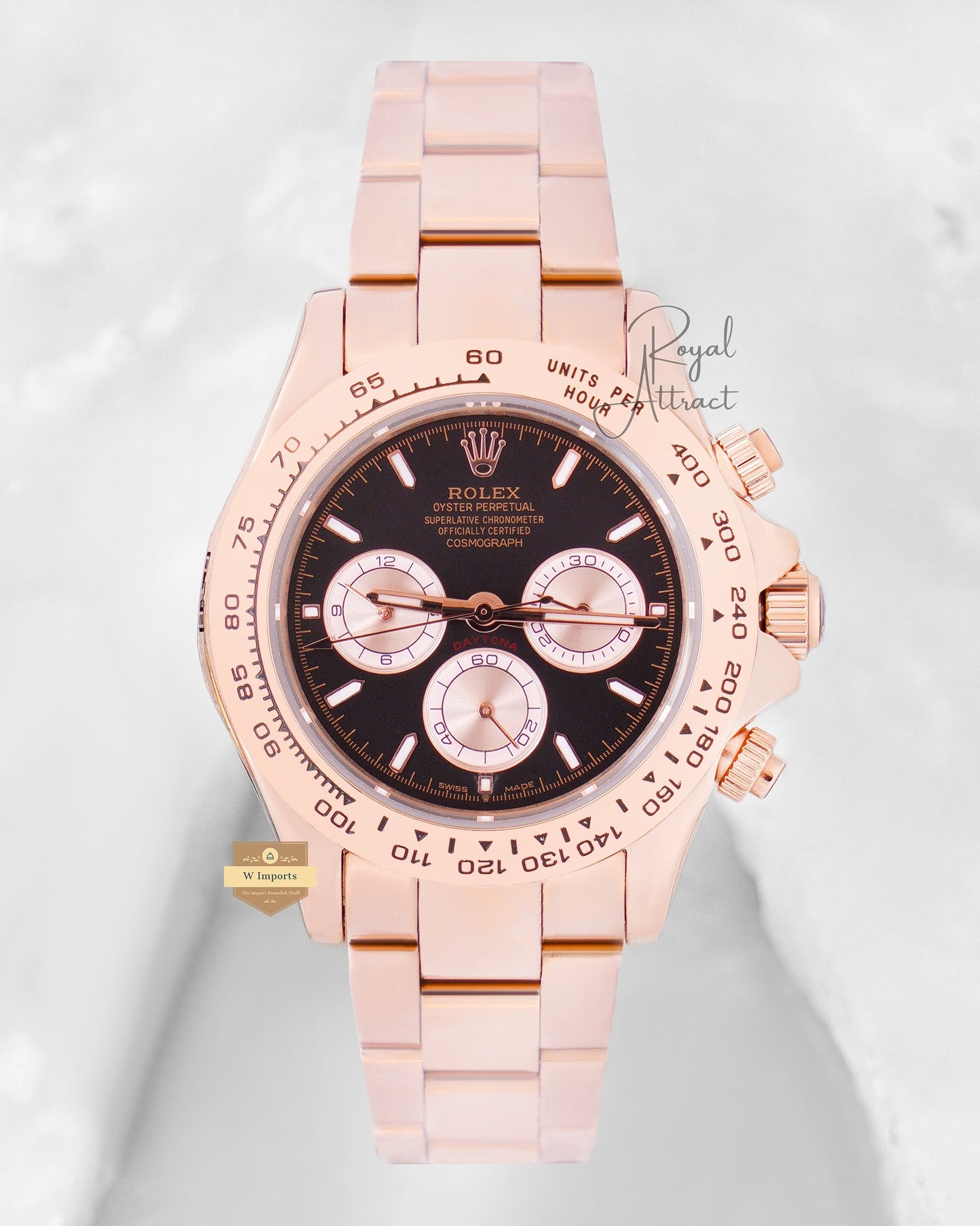 Latest Collection Chronograph 40 Rose gold Case With Black Dial V3 Factory