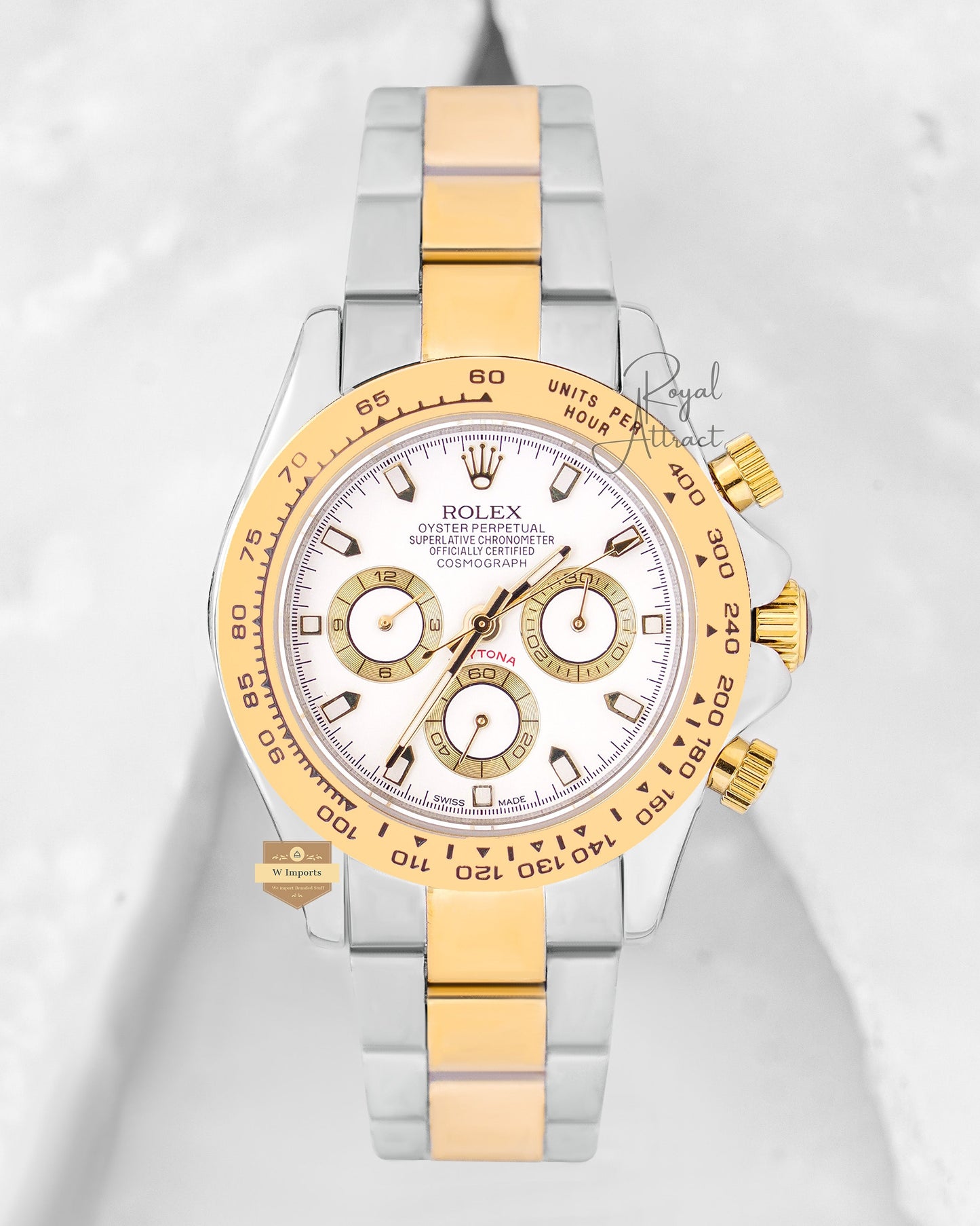 Latest Collection Chronograph 40 Two Tone Yellow Gold With White Dial V3 Factory