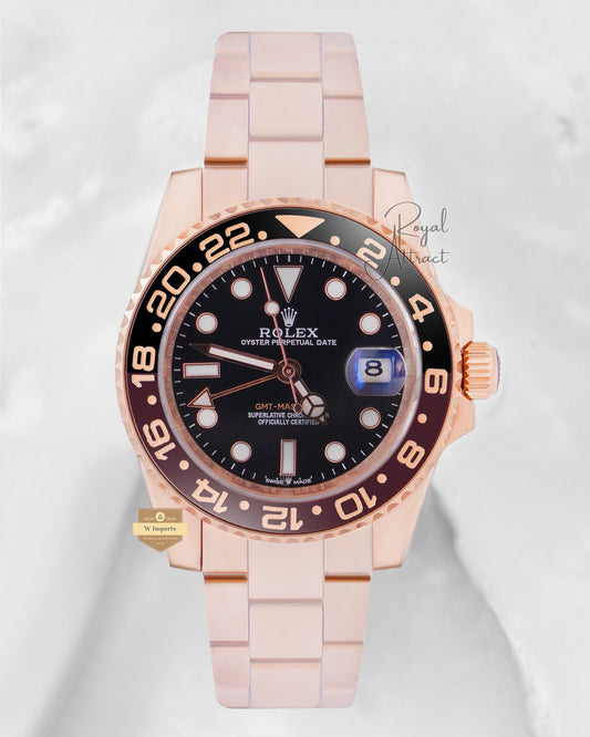 Latest Collection GMT 40 Rose With Black Dial Automatic Watch V3 Factory