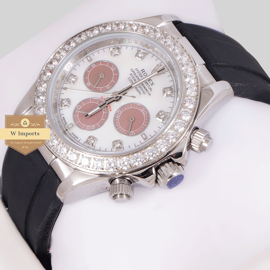 New Arrival Chronograph 40 Silver Case With White Dial Stone Bezel Zr Factory