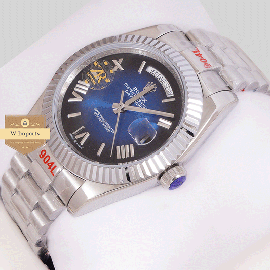 New Arrival 40mm Silver With Blue Dial Roman Numeral & Fluted Bezel Zr Factory Factory