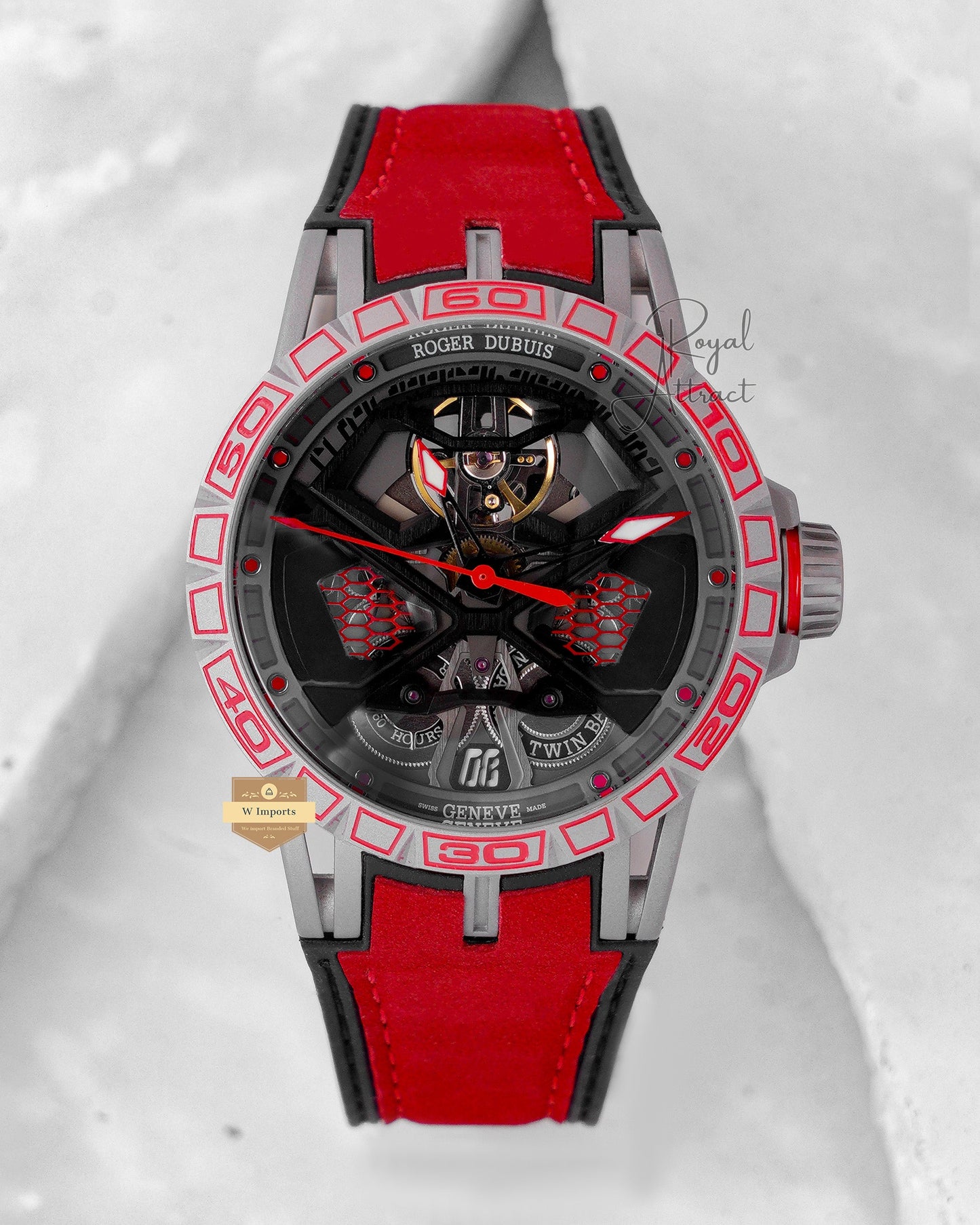 Latest Excalibur Matt Case With Skeleton Dial & pvc Strap