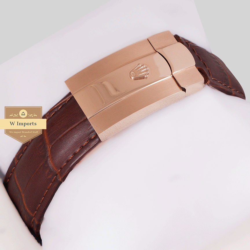 Latest Collection 40 Rose Gold Case With Brown Dial & Leather Strap Automatic Watch Yz Factory