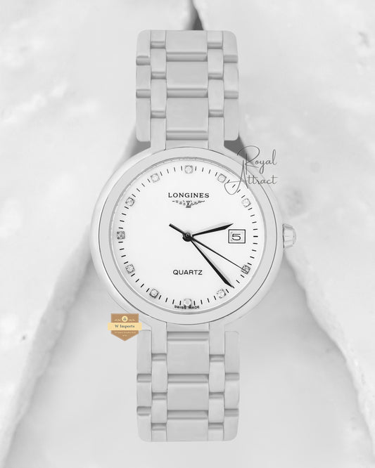Latest Collection Silver With White Dial Chain Ladies Watch