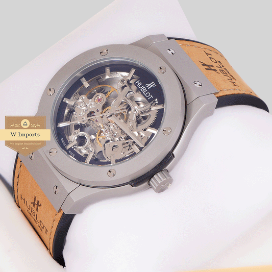 Latest Collection Silver Matt Case With Skeleton Dial Automatic watch