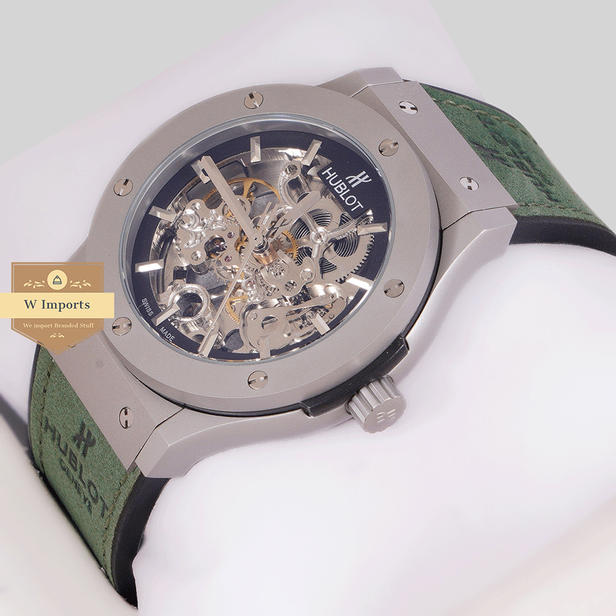 Latest Collection Silver Matt Case With Skeleton Dial Automatic watch